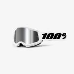 100% Strata 2 White - Mirror Silver Goggles 2 100% Strata 2 White - Mirror Silver Goggles - White/Black