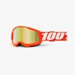 100% Strata 2 Youth Orange - Mirror GOLD Goggles 1 100% Strata 2 Youth Orange - Mirror GOLD Goggles - Orange/White