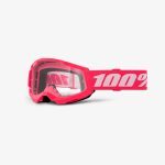 100% Strata 2 Youth PINK - Clear Goggles 1 100% Strata 2 Youth PINK - Clear Goggles - Pink/White