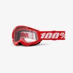 100% Strata 2 Youth RED - Clear Goggles 2 100% Strata 2 Youth RED - Clear Goggles - Red/White