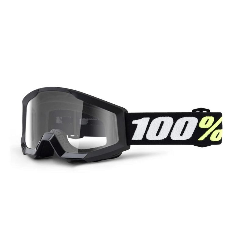 100% Strata MINI Black Youth Goggles