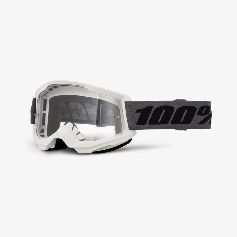 100% Strata 2 GREY - Clear Goggles - Grey/White