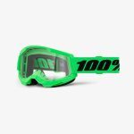 100% Strata 2 NEON Green - Clear Goggles 2 100% Strata 2 NEON Green - Clear Goggles - Fluo Green