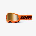 100% Strata 2 Youth NEON Orange - Mirror TRUE GOLD Goggles 2 100% Strata 2 Youth NEON Orange - Mirror TRUE GOLD Goggles - Orange/Black