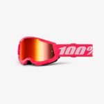 100% Strata 2 Youth PINK - Mirror RED Goggles 2 100% Strata 2 Youth PINK - Mirror RED Goggles - Pink/White