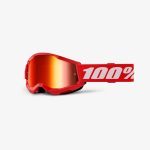 100% Strata 2 Youth RED - Mirror Goggles 1 100% Strata 2 Youth RED - Mirror Goggles - Red/White