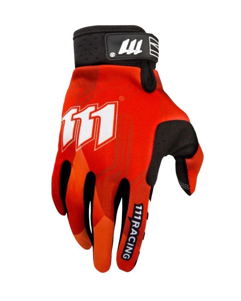 111 Racing MOTO 111 RA RED/BLACK/WHITE Gloves - Red/White/Black