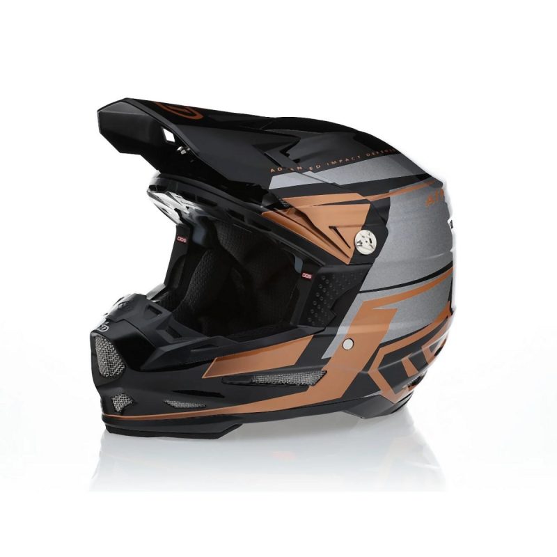 6D MOTOCROSS/ENDURO Model ATR-2 MACH BRONZE/GREY/BLACK Helmet Helmet - Black/Grey/Brown