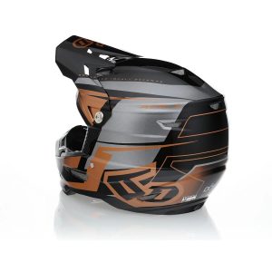 6D MOTOCROSS/ENDURO Model ATR-2 MACH BRONZE/GREY/BLACK Helmet Helmet - Black/Grey/Brown