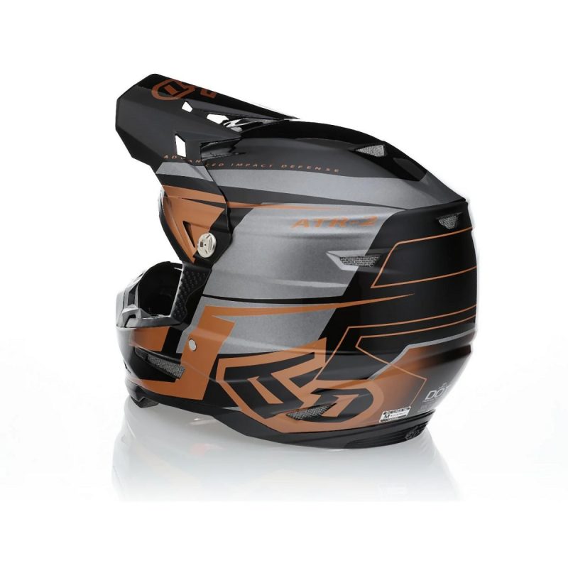 6D MOTOCROSS/ENDURO Model ATR-2 MACH BRONZE/GREY/BLACK Helmet Helmet - Black/Grey/Brown
