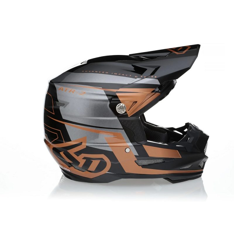 6D MOTOCROSS/ENDURO Model ATR-2 MACH BRONZE/GREY/BLACK Helmet Helmet - Black/Grey/Brown