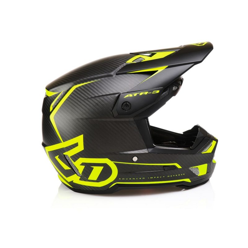 6D MOTOCROSS/ENDURO Model ATR-3 NOVA Matte Yellow Helmet Helmet - Black/Fluo Yellow