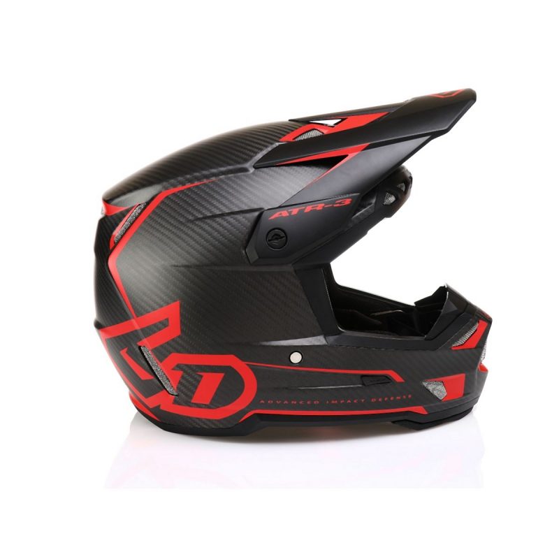6D MOTOCROSS/ENDURO Model ATR-3 NOVA Matte RED Helmet Helmet - Black/Red