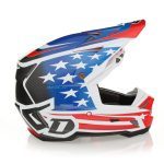 6D MOTOCROSS/ENDURO Model ATR-3 Patriot Gloss Helmet Helmet - Red/White/Blue