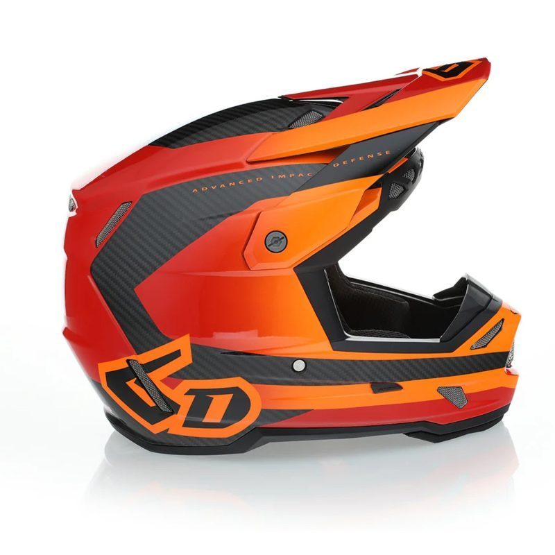 6D MOTOCROSS/ENDURO Model ATR-3 PURE Gloss Orange FIM FRHPHE-02 Helmet Helmet