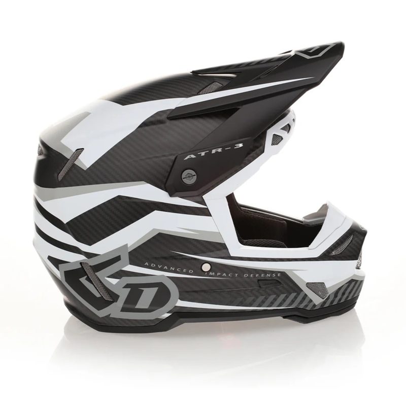6D MOTOCROSS/ENDURO Model ATR-3 Rival Matte White FIM FRHPHE-02 Helmet Helmet