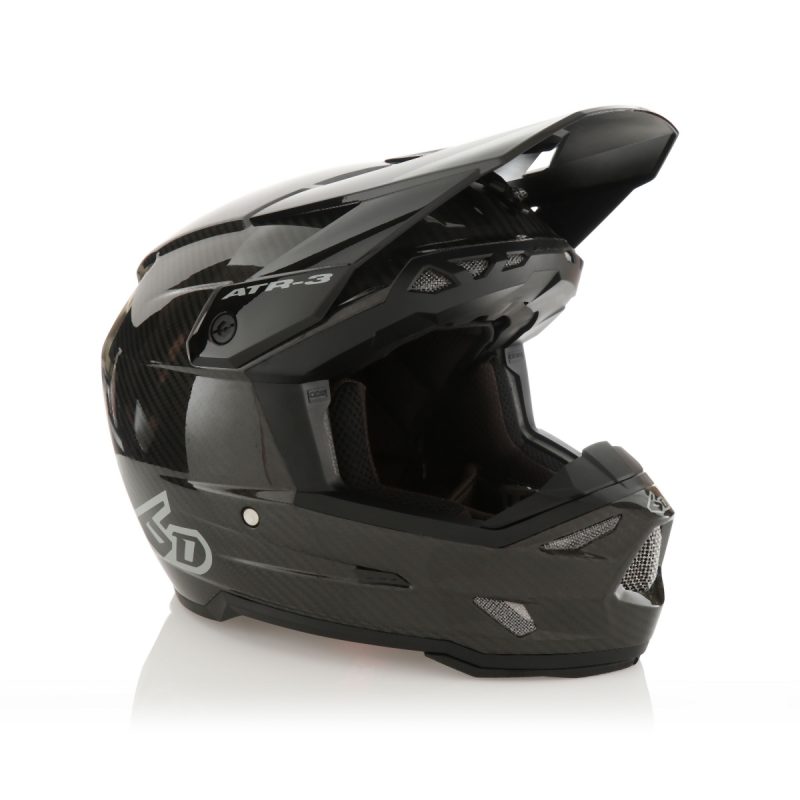 6D MOTOCROSS/ENDURO Model ATR-3 Solid Gloss Helmet Helmet - Black/Grey