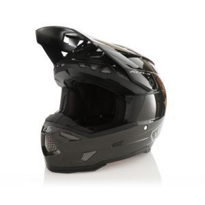 6D MOTOCROSS/ENDURO Model ATR-3 Solid Gloss Helmet Helmet - Black/Grey