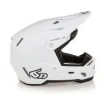 6D MOTOCROSS/ENDURO Model ATR-3 Solid Gloss Helmet Helmet - White/Black