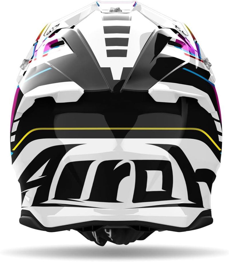 Airoh Cross / Enduro / ATV / QUAD Twist 3 Rainbow Helmet - White/Black/Yellow/Purple