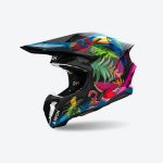 Airoh Cross / Enduro / ATV / QUAD Twist 3 Amazonia Helmet - Black/Green/Red