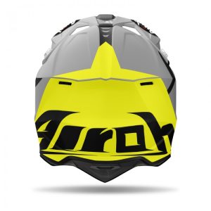 Airoh Cross / Enduro / ATV / QUAD Wraaap Conquer Helmet - Fluo Yellow/Black/Matte White