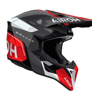 Airoh Cross / Enduro / ATV / QUAD Wraaap Conquer Helmet - Black/Red/White