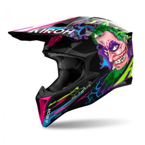 Airoh Cross / Enduro / ATV / QUAD Wraaap Music Helmet - Black/Green/Purple