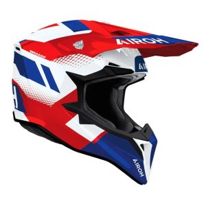 Airoh Cross / Enduro / ATV / QUAD Wraaap Vision Helmet - Red/Blue/White