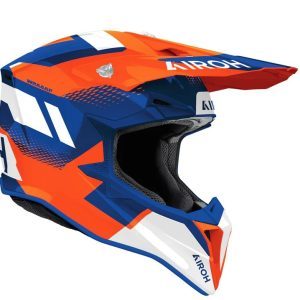 Airoh Cross / Enduro / ATV / QUAD Wraaap Vision Helmet - Orange/Blue/White
