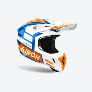 Airoh Cross / Enduro / ATV / QUAD Aviator ACE 2 SAKE Orange Gloss Helmet - Orange/White/Blue