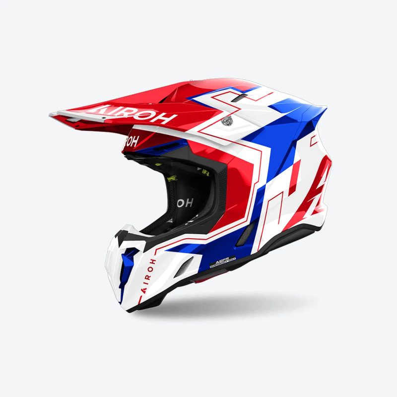 Airoh Cross / Enduro / ATV / QUAD Twist 3 Dizzy Helmet - White/Blue/Red