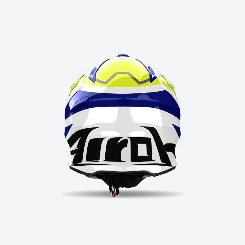 Airoh Cross / Enduro / ATV / QUAD Aviator ACE 2 Ground Yellow Gloss Helmet - Blue/Fluo Yellow/White