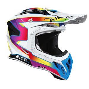 Airoh Cross / Enduro / ATV / QUAD Aviator ACE 2 Sunrise Gloss Helmet - Blue/White/Red