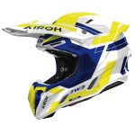 Airoh Cross / Enduro / ATV / QUAD Twist 3 Dynasty BLUE Yellow Gloss Helmet - Yellow/Blue/White