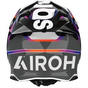 Airoh Cross / Enduro / ATV / QUAD Twist 3 Hustle Gloss Helmet - Black/Purple/White