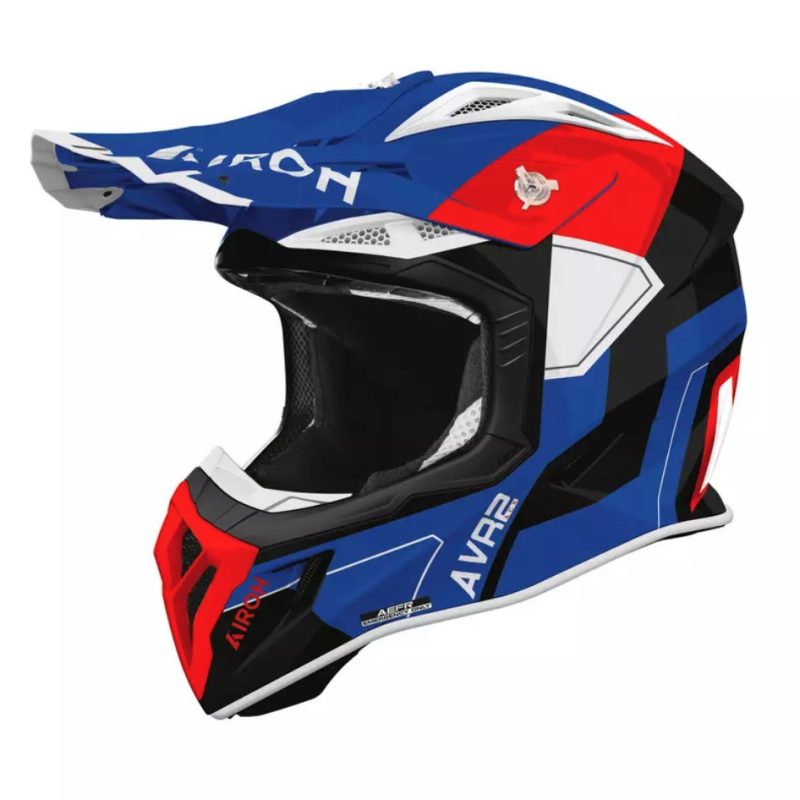 Airoh Cross / Enduro / ATV / QUAD Aviator ACE 2 Shield BLUE RED Gloss Helmet - Black/Blue/Red