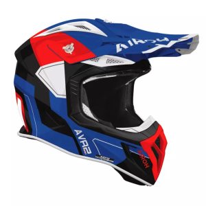 Airoh Cross / Enduro / ATV / QUAD Aviator ACE 2 Shield BLUE RED Gloss Helmet - Black/Blue/Red