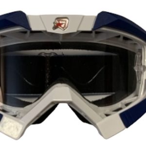 Ariete Riding Crows Basic Goggles - White/Navy/Blue