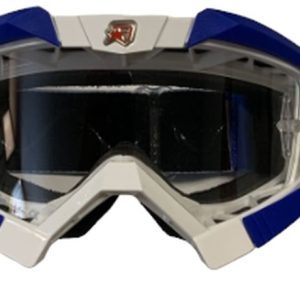 Ariete Riding Crows Basic Goggles - White/Blue