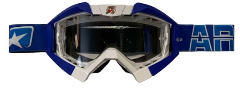 Ariete Riding Crows Basic Goggles - White/Blue