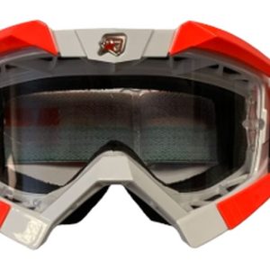 Ariete Riding Crows Basic Goggles - White/Orange/Blue