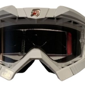 Ariete Riding Crows Basic Goggles - White/Silver/Red