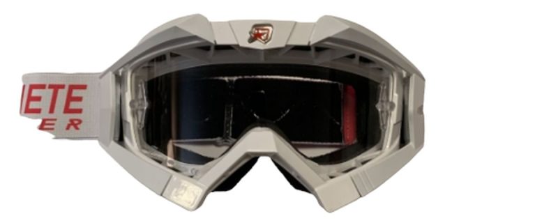 Ariete Riding Crows Basic Goggles - White/Silver/Red