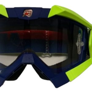 Ariete Riding Crows Basic Goggles - Navy/Fluo Yellow