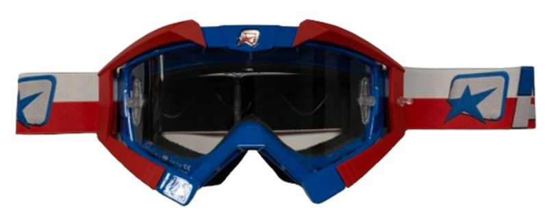 Ariete Riding Crows Basic Goggles - Blue/Red/White