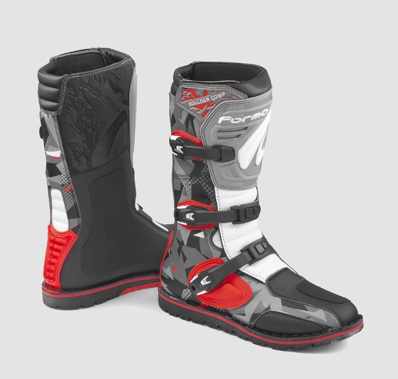 Forma Trialowe Boulder COMP Boots - Camo/Red/White/Black