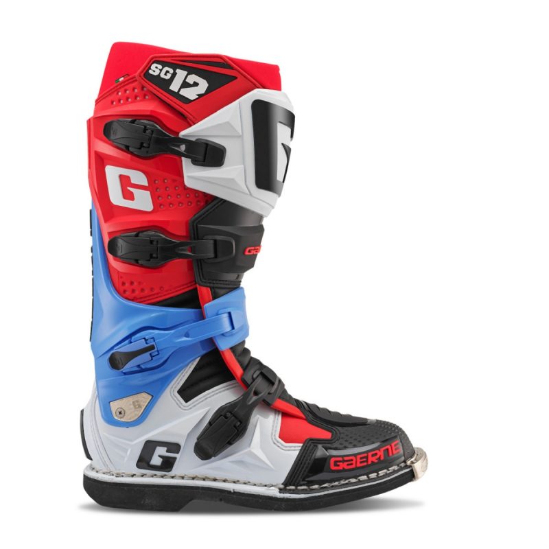 Gaerne MOTOCROSS/ENDURO Boots Model SG-12 Realm - Red/Blue/White/Black
