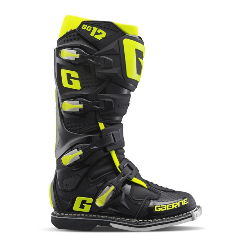 Gaerne MOTOCROSS/ENDURO Boots Model SG-12 - Black/Fluo Yellow