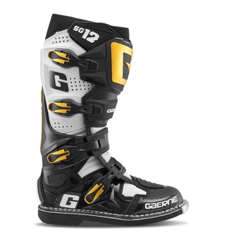 Gaerne MOTOCROSS/ENDURO Boots Model SG-12 LUXE - Black/White/Gold